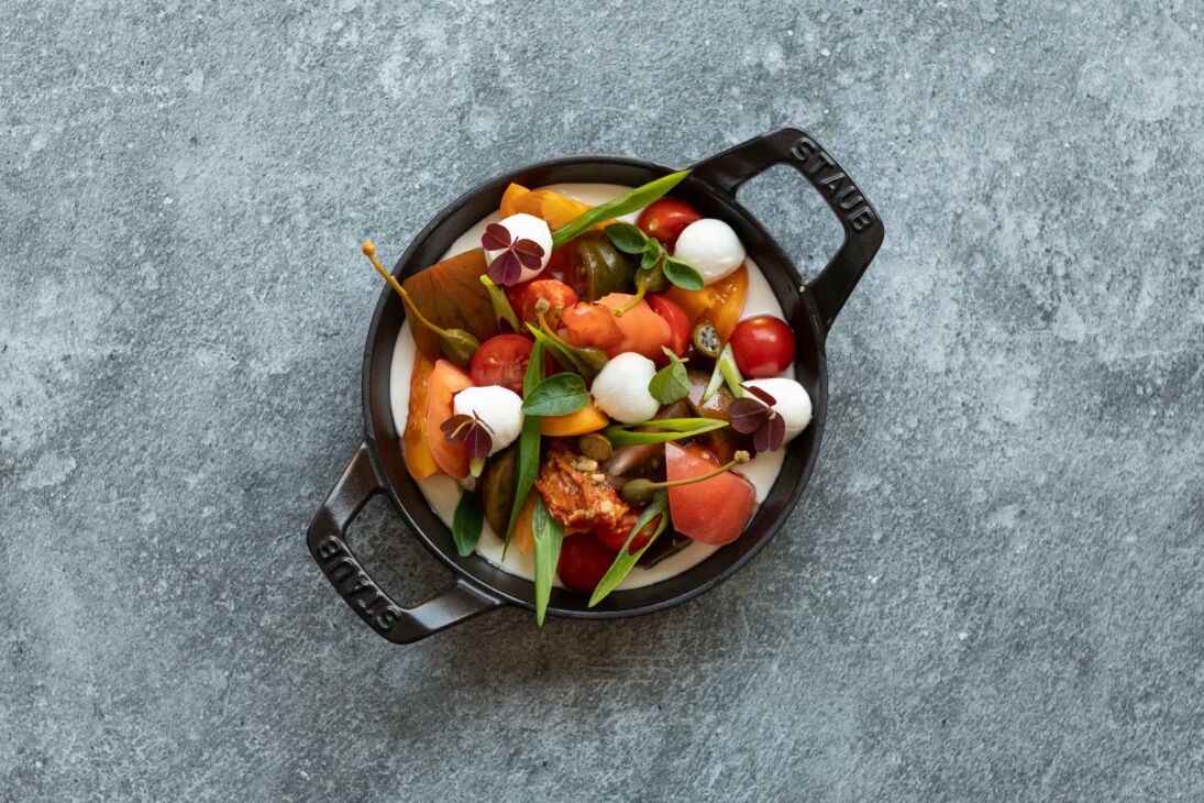 Grill tomaat met mozzarella