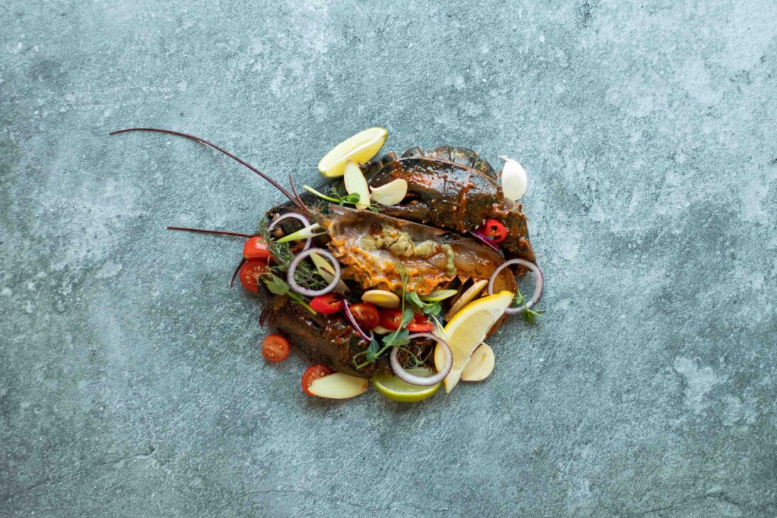 Barbecue lobster Italiaans