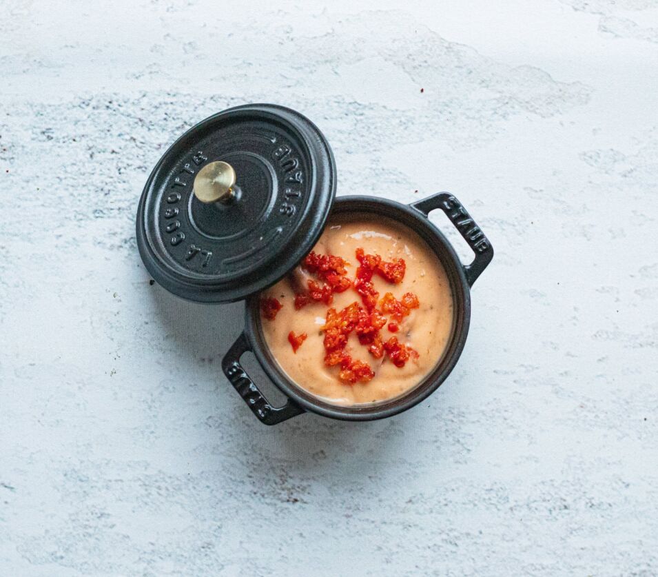 Getomateerde vissaus