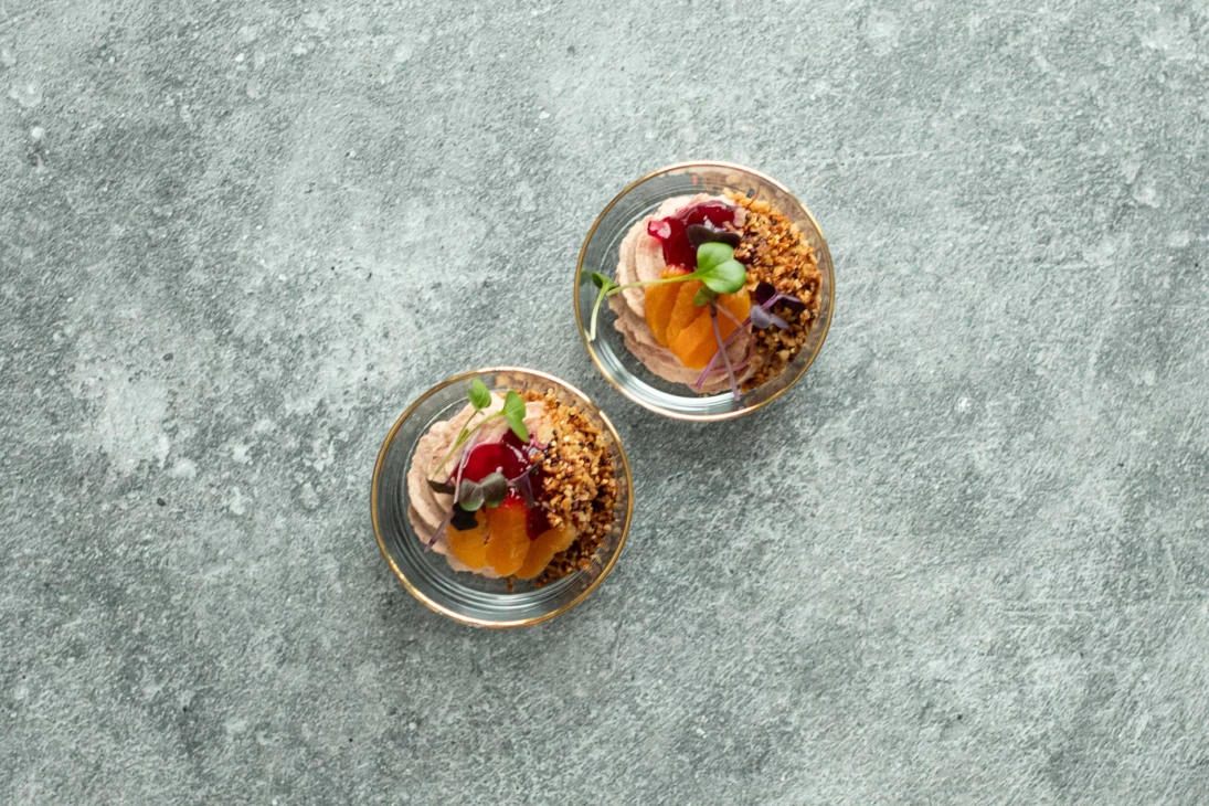 Borrelglaasje met crème van paté