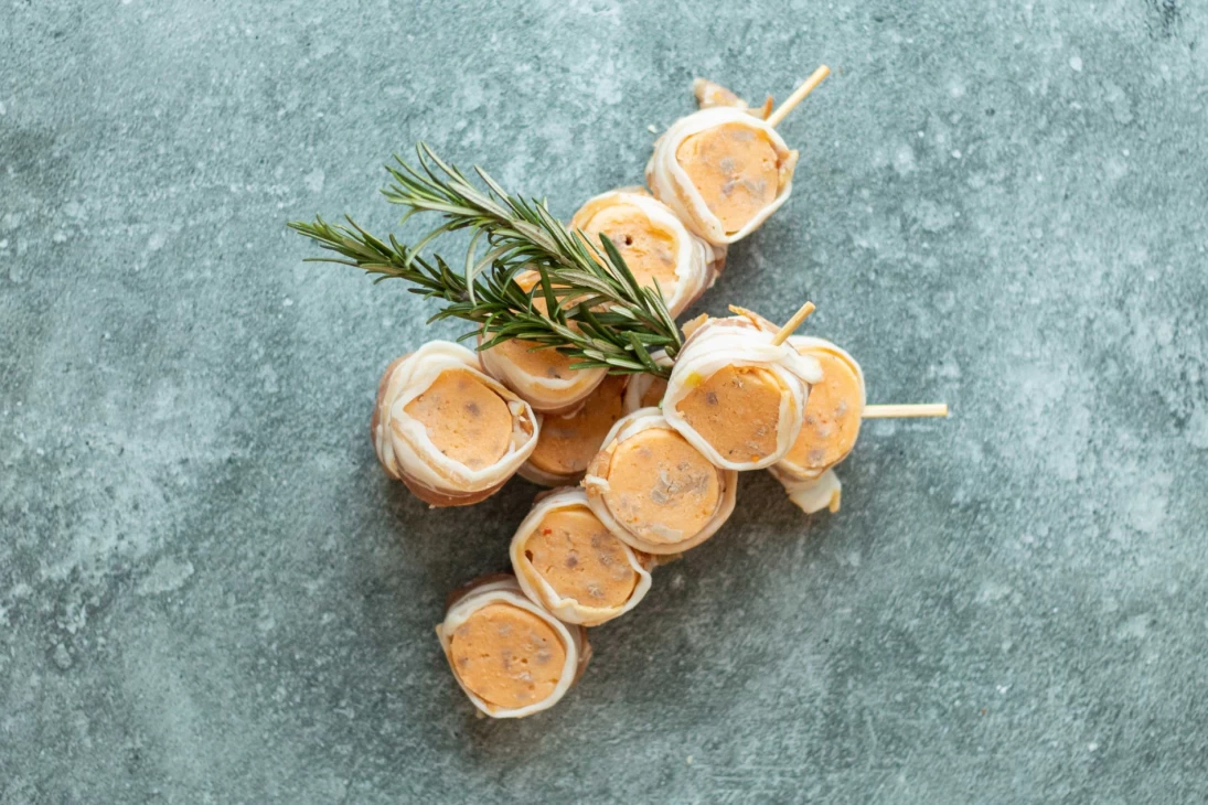 Cheesy bites met ham