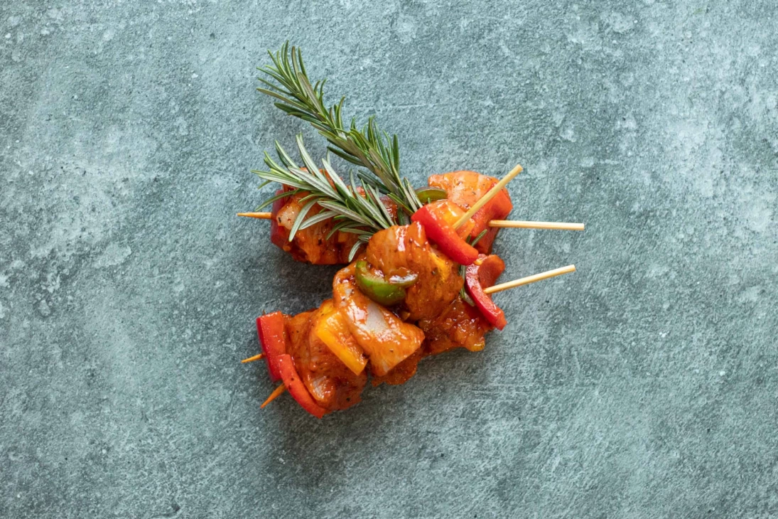 Gemarineerde kalkoensaté